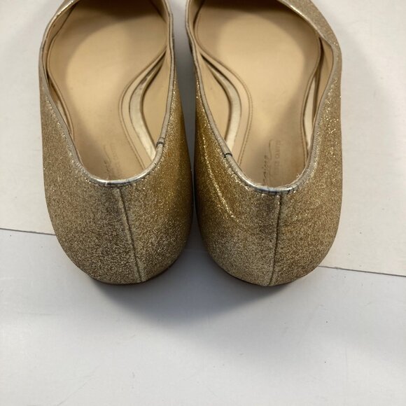 Vince Camuto Gold Glitter Flats - Picture 5 of 7